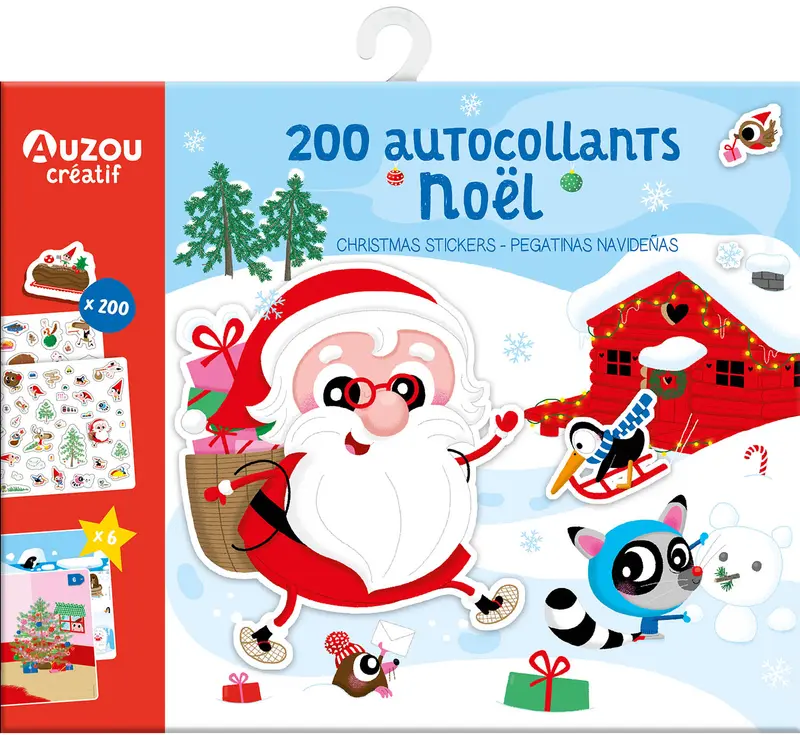 200 Stickers Brillanti - Natale