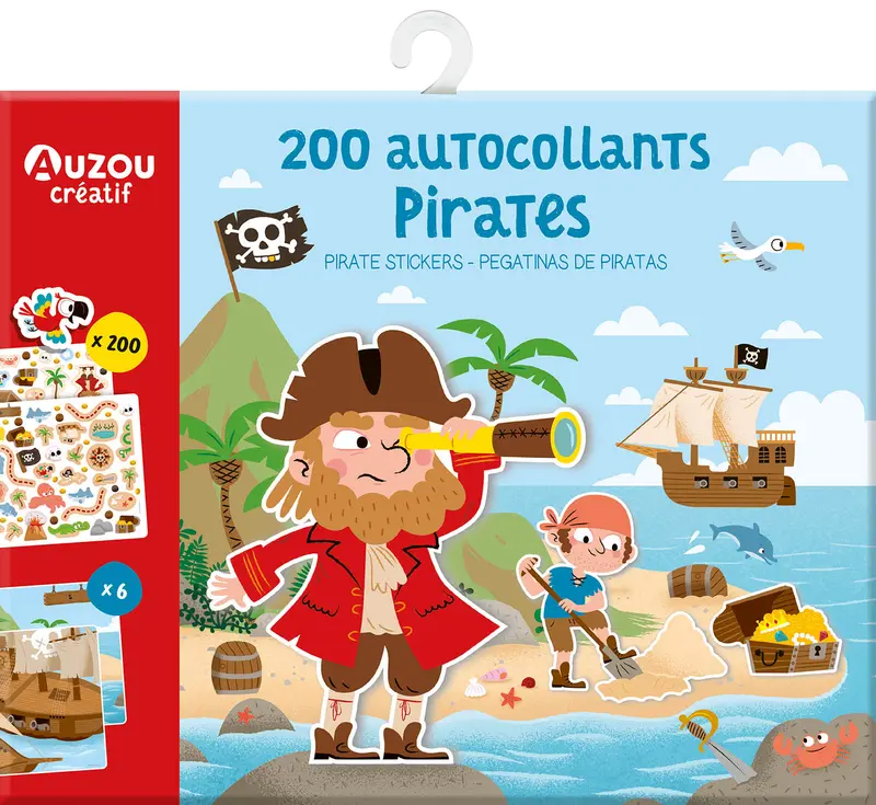200 Stickers Riposizionabili - Pirati