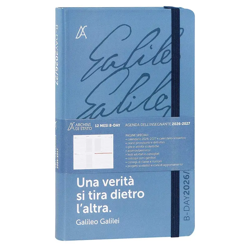 Agenda Insegnanti 12 Mesi 2026/2027 Bi-Day - Galileo Galilei