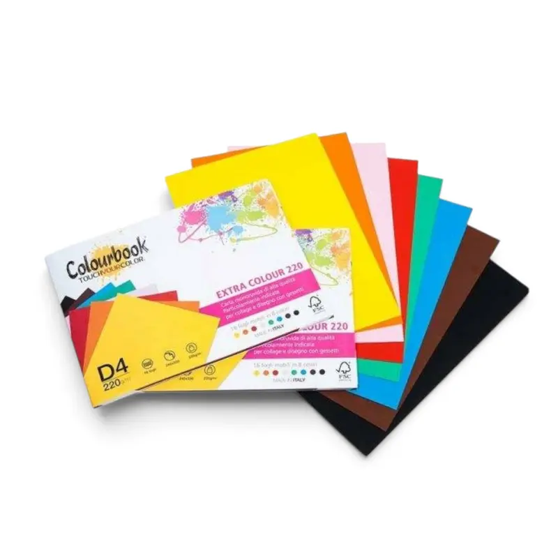 Album cartoncini colorati 24x33 cm 220 g Colourbook