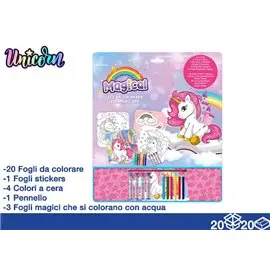 Album da Colorare 37x34 Unicorno + pastelli a cera