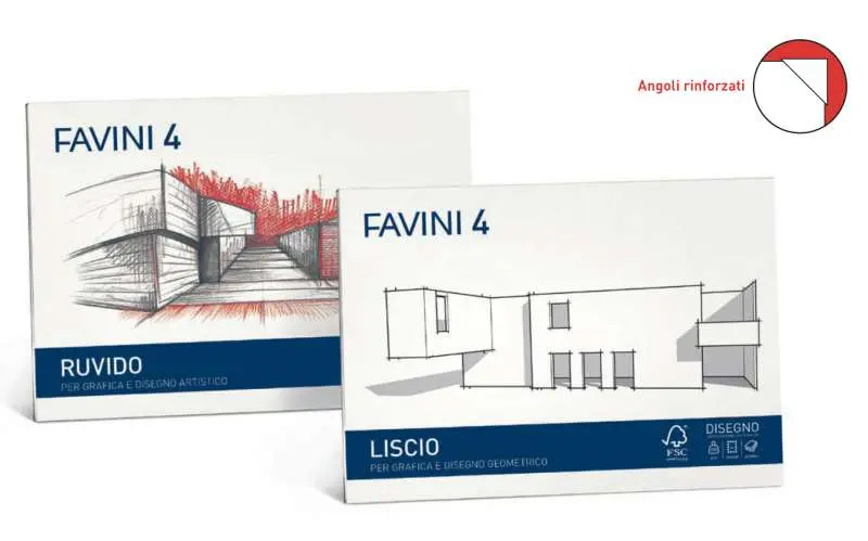 Album da disegno liscio Favini 220gr - 20 fogli