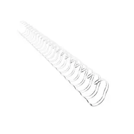Anelli Metallo 21 anelli passo 8 mm. Bianco 100 pz.