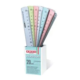 Arda Alluminio Color Frost Righelli cm.20 Barattolo 24 pz.