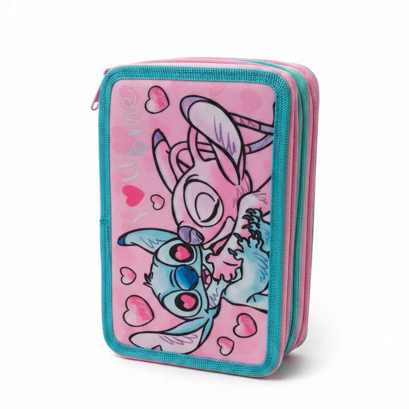 Astuccio 3 Zip Disney Stitch Completo – Scuola Elementare