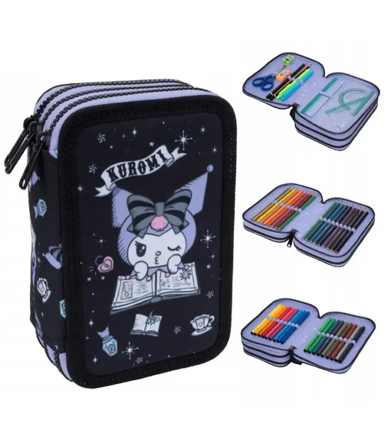 Astuccio 3 Zip Kuromi Comple