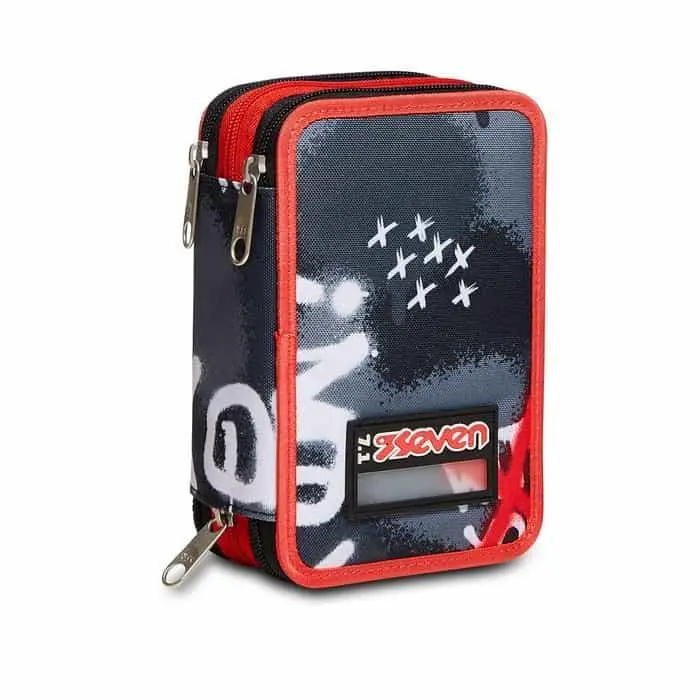 Astuccio 3 Zip Seven ROCK ON Boy - Completo di Accessori