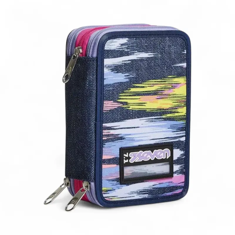 Astuccio 3 Zip Seven Virtual Girl con corredo