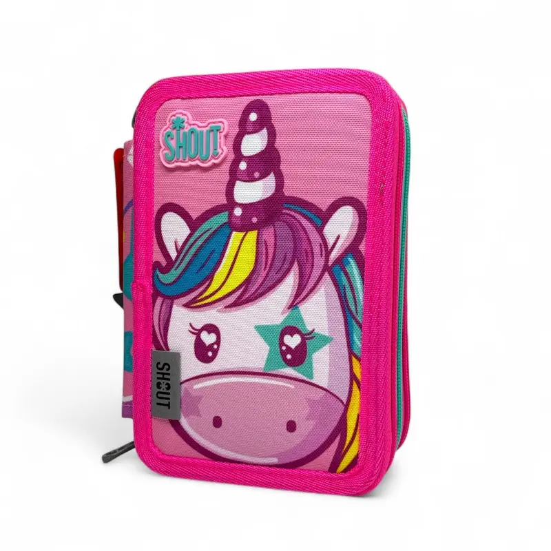 Astuccio 3 Zip Shout Magic Unicorn 2025/2026 Maricart