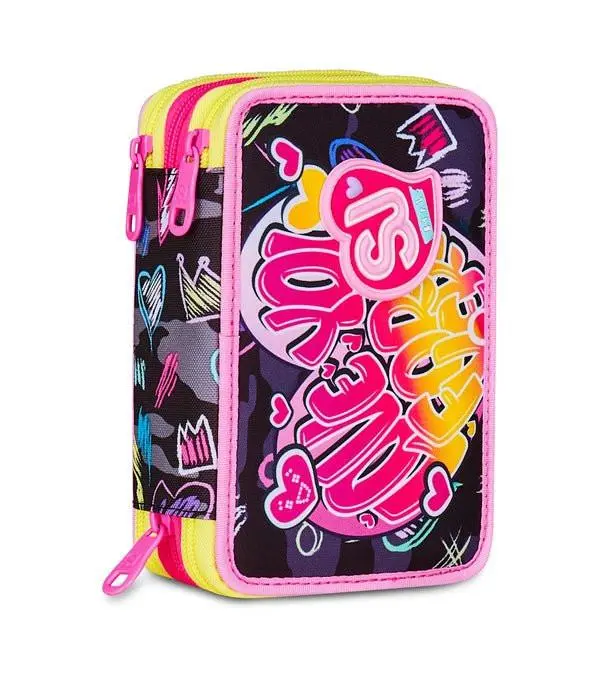 Astuccio 3 Zip SJ Gang Game LED Girl – Completo da 45 Pezzi