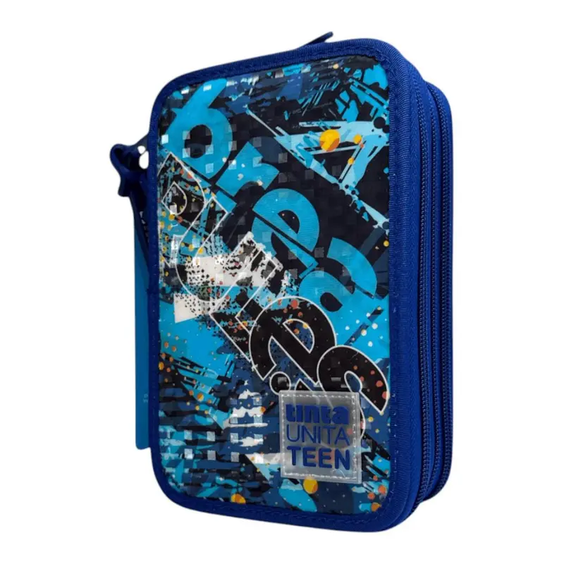 Astuccio 3 Zip Tinta Unita Teen - Organizzato e Resistente