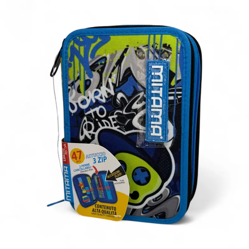 Astuccio Mitama 3 Zip Triplo School Skate