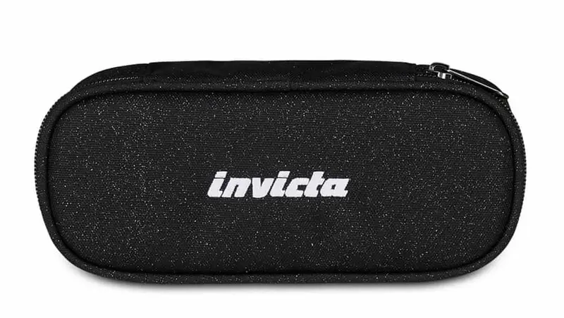 Astuccio scuola Invicta Lip Shine Nero Glitterato