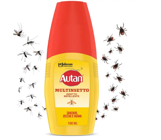 Autan Multinsetto – Spray Repellente 100ml contro Zanzare, Zecche e Tafani Antizanzare