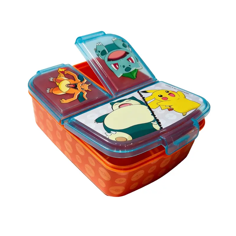 Bento Box Pokémon con Scomparti 17x19x7 cm - Porta Merenda Scuola