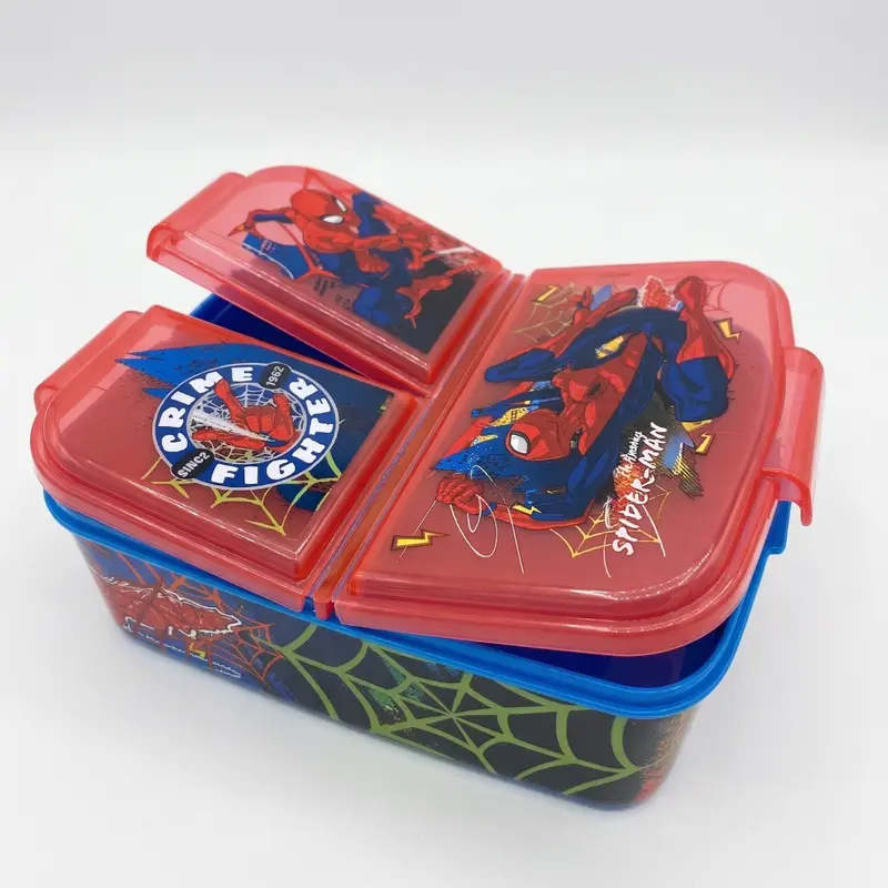 Bento Box Spiderman con Scomparti 17x14x6 cm - Porta Merenda Scuola