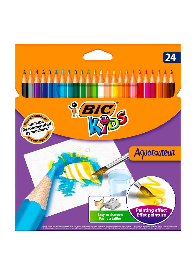 Bic matite acquerellabili confezione da 24 pezzi