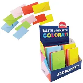 Biglietti e buste Blasetti Colorati Expo 200 pz. f.to 4 e f.to 9