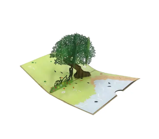 Biglietto Augurale Origami Innamorati Quercia