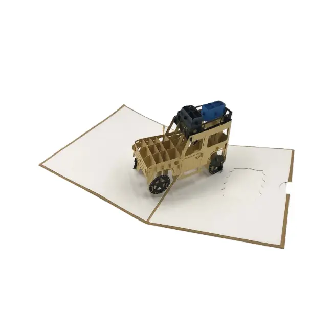 Biglietto Augurale Origami Jeep
