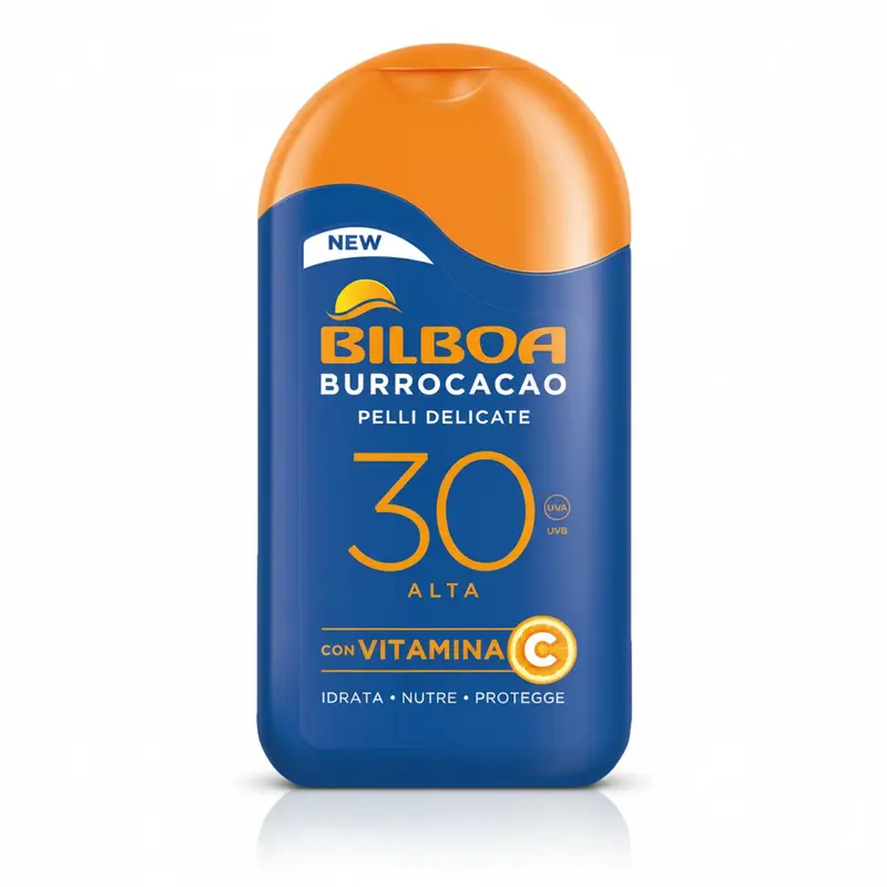 Bilboa Burrocacao Pelli Delicate SPF 30 Alta Latte - 200ml Solari Protezione Corpo