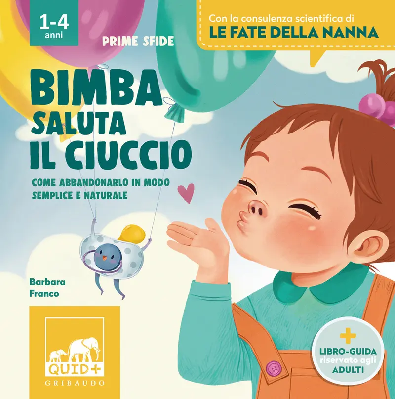 Bimba saluta il ciuccio