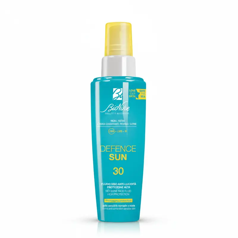 BioNike Defence Sun SPF 30 – Fluido Protezione Viso Anti-Lucidà Alta Protezione Solari