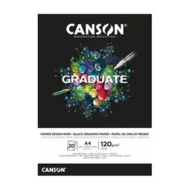 Blocchi Canson Graduate Black A4 20F 120 gr.