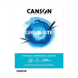 Blocchi Canson Graduate Watercolour A3 20F 250 gr.