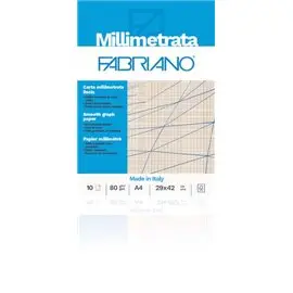 Blocchi Carta Millimetrata Fabriano 29x42 10 ff 25 pz.