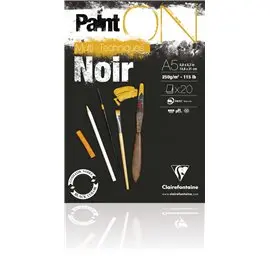 Blocchi Claire Fontaine Paint On Nero A4 20 F 250G