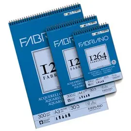 Blocchi Fabriano 1264 Acquarello A4 300 gr. Spiral 30 ff