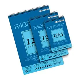 Blocchi Fabriano 1264 Tecniche Miste A4 300 gr. Spiral 30 ff
