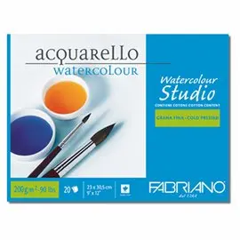 Blocchi Fabriano Watercolor Collato 4 lati 24x32 20 ff 200 gr. 72612432