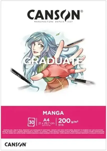 Blocco Canson Graduate manga A4 30 fg. 200 gm
