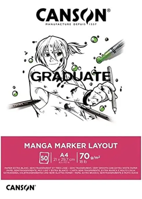 Blocco Canson Graduate manga marker layout A4 50 f