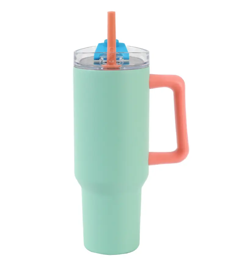 Borraccia Termica con manico Travel Mug 1200 ml Verde acqua