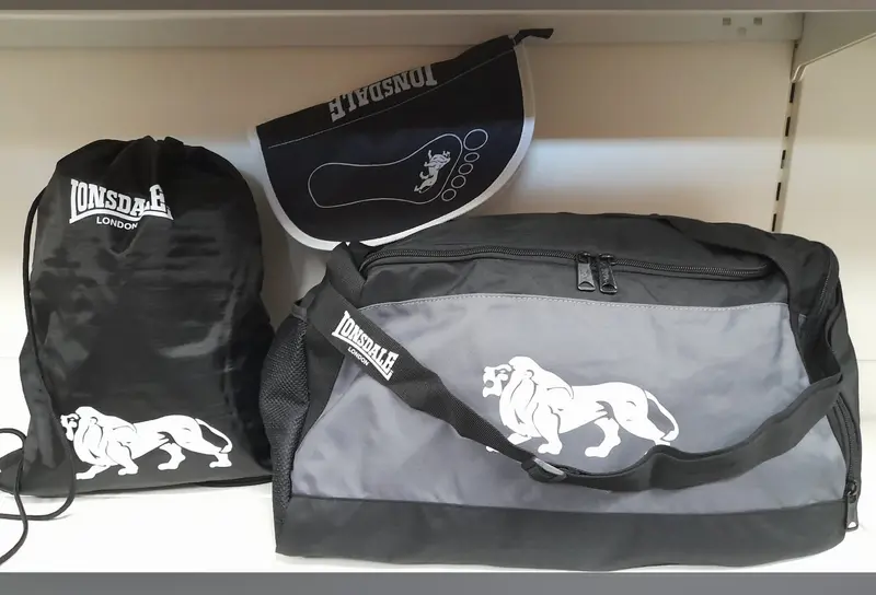 BORSA BORSONE con tracolla Lonsdale+tappetino poggia piedi+sacca