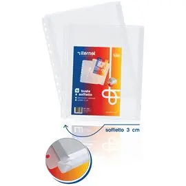Buste 4 fori con Soffietto 10 pz.