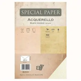 Buste Bapi Acquerello Avorio 12x18 120 gr. 25 pz.