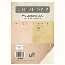 Buste Bapi Acquerello Avorio 16x23 120 gr. 25 pz.