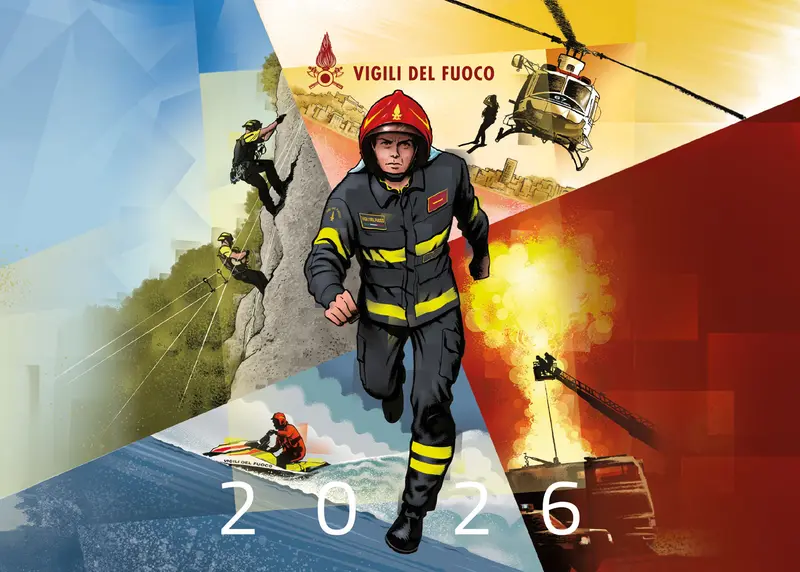 Calendario 2026 Vigili del Fuoco - da tavolo. Nel segno del soccorso