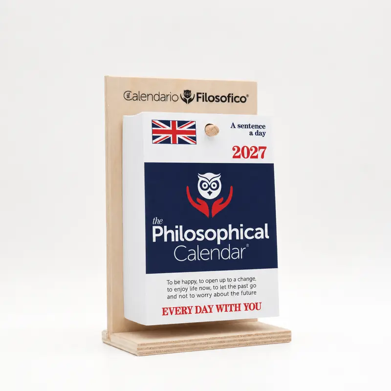 Calendario Filosofico Inglese A5 con Supporto in Legno 2027