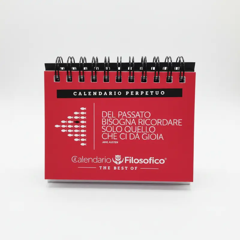 Calendario Filosofico Perpetuo da Tavolo – 366 Frasi, 11×16 cm con Spirale
