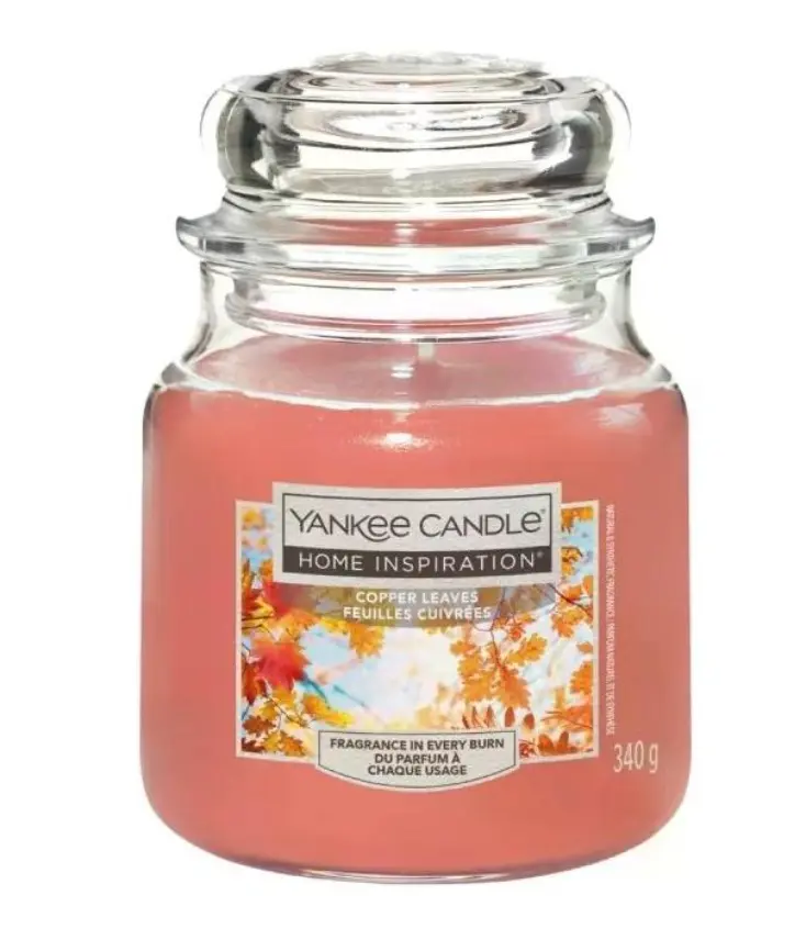Candela Media da 340gr Copper Leaves