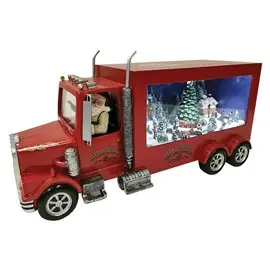 Carillon Natalizio VC Camion Villaggio Innevato 32 cm.