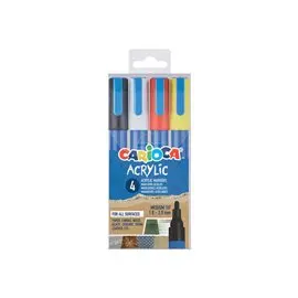 Carioca Natale 26 Acrylic Paint Marker bullet 4 pz.