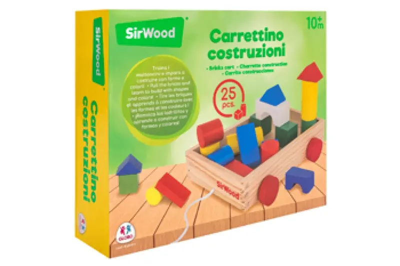 Carretto trainabile in legno