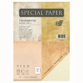 Carta Bapi Tintoretto Avorio A4 140 gr. 25 ff