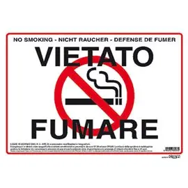 Cartelli affissione Cartoncino Vietato Fumare 10 p